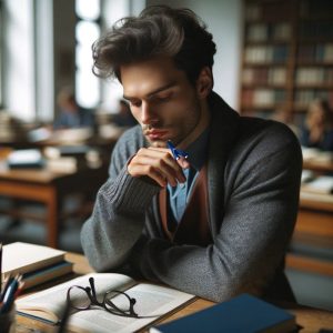 Valdin, a sensitive and intelligent gay man with a mixed Russian and Māori heritage, deeply immersed in his academic research at a university in Auckland